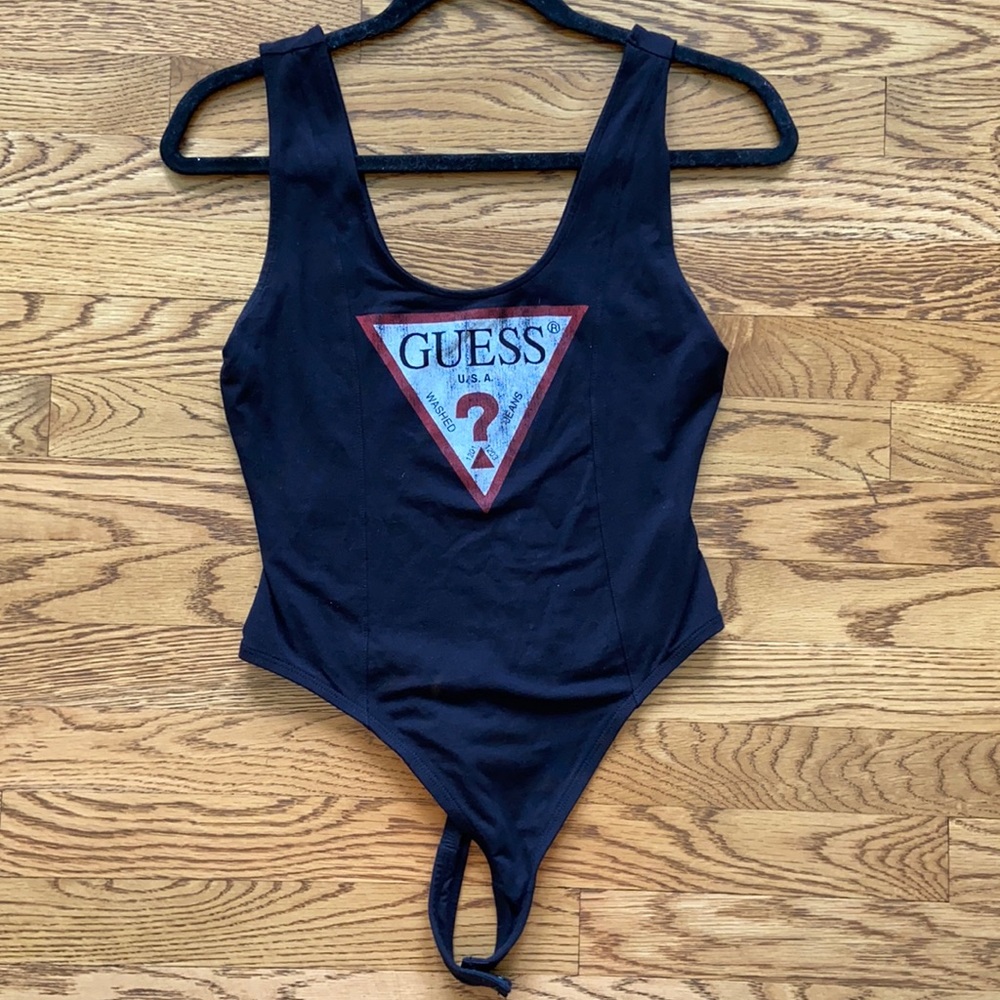 GUESS bodysuit, color: black, size: small